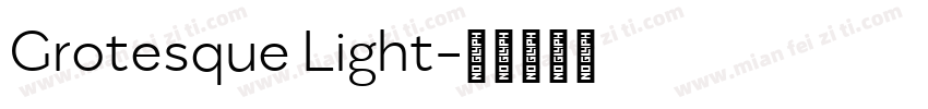 Grotesque Light字体转换